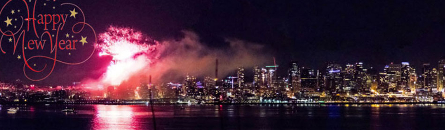Seattle celebrates the arrival of 2018 with fireworks